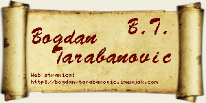 Bogdan Tarabanović vizit kartica